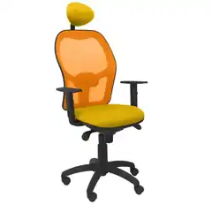 SILLA JORQUERA MALLA NARANJA ASIENTO BALI AMARILLO CON CABECERO FIJO 15SNABALI100C PIQUERAS Y CRESPO