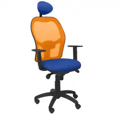 SILLA JORQUERA MALLA NARANJA ASIENTO BALI AZUL CON CABECERO FIJO 15SNABALI229C PIQUERAS Y CRESPO