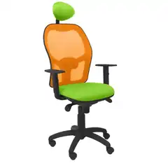 SILLA JORQUERA MALLA NARANJA ASIENTO BALI VERDE PISTACHO CON CABECERO FIJO 15SNABALI22C PIQUERAS Y CRESPO
