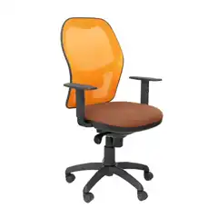 SILLA JORQUERA MALLA NARANJA ASIENTO BALI MARRÓN