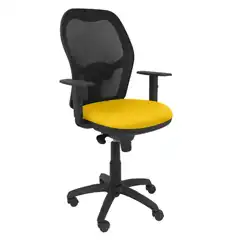 SILLA JORQUERA MALLA NEGRA ASIENTO BALI AMARILLO 15SNBALI100 PIQUERAS Y CRESPO