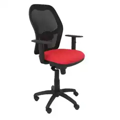 SILLA JORQUERA MALLA NEGRA ASIENTO BALI ROJO 15SNBALI350 PIQUERAS Y CRESPO