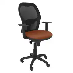 SILLA JORQUERA MALLA NEGRA ASIENTO BALI MARRÓN 15SNBALI363 PIQUERAS Y CRESPO