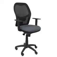 SILLA JORQUERA MALLA NEGRA ASIENTO BALI GRIS OSCURO 15SNBALI600 PIQUERAS Y CRESPO