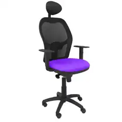 SILLA JORQUERA MALLA NEGRA ASIENTO BALI LILA CON CABECERO FIJO 15SNBALI82C PIQUERAS Y CRESPO