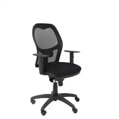 SILLA JORQUERA MALLA NEGRA ASIENTO SIMILPIEL NEGRO 15SNSPNE PIQUERAS Y CRESPO