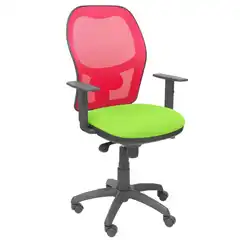SILLA JORQUERA MALLA ROJA ASIENTO BALI VERDE PISTACHO
