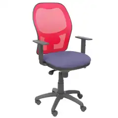 SILLA JORQUERA MALLA ROJA ASIENTO BALI AZUL CLARO