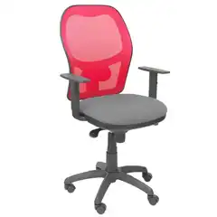 SILLA JORQUERA MALLA ROJA ASIENTO BALI GRIS CLARO