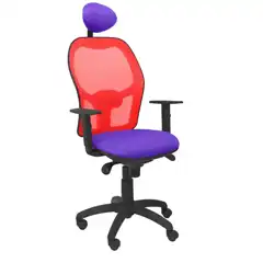 SILLA JORQUERA MALLA ROJA ASIENTO BALI LILA CON CABECERO FIJO