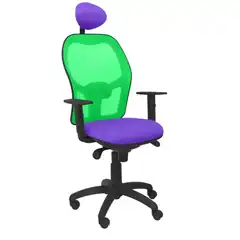 SILLA JORQUERA MALLA VERDE ASIENTO BALI LILA CON CABECERO FIJO