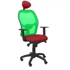 SILLA JORQUERA MALLA VERDE ASIENTO BALI GRANATE CON CABECERO FIJO