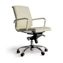 SILLÓN YESTE CONFIDENTE GIRATORIO SIMILPIEL CREMA 255CBCR PIQUERAS Y CRESPO