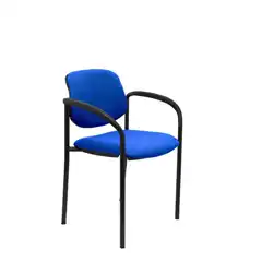 SILLA FIJA VILLALGORDO BALI AZUL MARINO CHASIS NEGRO CON BRAZOS 27NBALI200CB PIQUERAS Y CRESPO