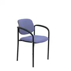 SILLA FIJA VILLALGORDO BALI AZUL CLARO CHASIS NEGRO CON BRAZOS 27NBALI261CB PIQUERAS Y CRESPO
