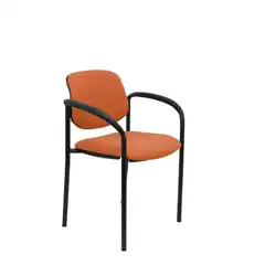 SILLA FIJA VILLALGORDO BALI MARRÓN CHASIS NEGRO CON BRAZOS 27NBALI363CB PIQUERAS Y CRESPO