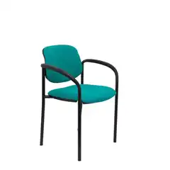 SILLA FIJA VILLALGORDO BALI VERDE CHASIS NEGRO CON BRAZOS 27NBALI39CB PIQUERAS Y CRESPO
