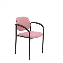 SILLA FIJA VILLALGORDO BALI ROSA CHASIS NEGRO CON BRAZOS 27NBALI710CB PIQUERAS Y CRESPO