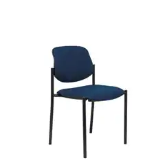 SILLA FIJA VILLALGORDO SIMILPIEL AZUL MARINO CHASIS NEGRO 27NSPAZM PIQUERAS Y CRESPO