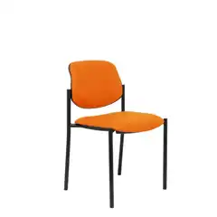SILLA FIJA VILLALGORDO SIMILPIEL NARANJA CHASIS NEGRO 27NSPNA PIQUERAS Y CRESPO