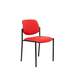 SILLA FIJA VILLALGORDO SIMILPIEL ROJO CHASIS NEGRO 27NSPRJ PIQUERAS Y CRESPO