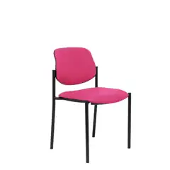 SILLA FIJA VILLALGORDO SIMILPIEL ROSA CHASIS NEGRO 27NSPRS PIQUERAS Y CRESPO