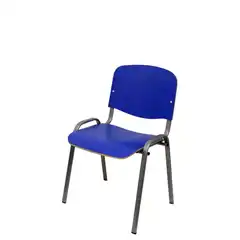 SILLA GOLOSALVO MADERA ESTRATIFICADO AZUL ESTRUCTURA COLOR ALUMINIO