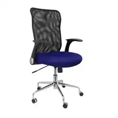 SILLA MINAYA RESPALDO MALLA NEGRO ASIENTO 3D AZUL 4031AZ PIQUERAS Y CRESPO