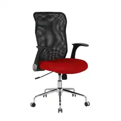 SILLA MINAYA RESPALDO MALLA NEGRO ASIENTO 3D ROJO 4031RJ PIQUERAS Y CRESPO