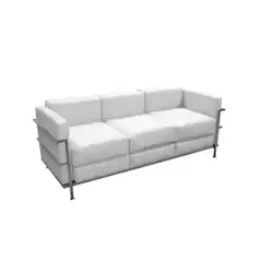 SOFÁ MODELO SALOBRE SIMILPIEL BLANCO