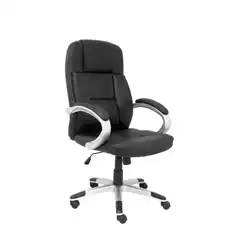 SILLÓN TOBARRA SIMILPIEL NEGRO 96DBNE PIQUERAS Y CRESPO