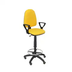 TABURETE AYNA BALI AMARILLO BRAZOS FIJOS RUEDAS DE PARQUÉ T04CPBALI100BGOLFRP PIQUERAS Y CRESPO