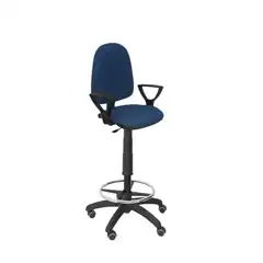 TABURETE AYNA BALI AZUL MARINO BRAZOS FIJOS RUEDAS DE PARQUÉ T04CPBALI200BGOLFRP PIQUERAS Y CRESPO