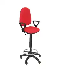 TABURETE AYNA BALI ROJO BRAZOS FIJOS RUEDAS DE PARQUÉ T04CPBALI350BGOLFRP PIQUERAS Y CRESPO
