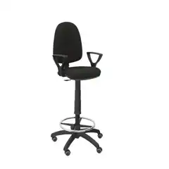 TABURETE AYNA BALI NEGRO BRAZOS FIJOS RUEDAS DE PARQUÉ T04CPBALI840BGOLFRP PIQUERAS Y CRESPO
