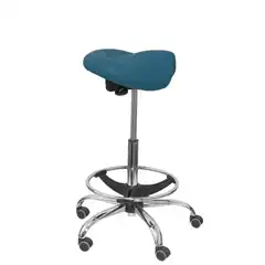 TABURETE ALATOZ SIMILPIEL AZUL T16SPAZ PIQUERAS Y CRESPO
