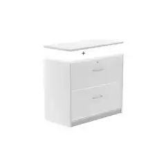 KIT STORE 78x90x45 ARMARIO DE MELAMINA SIN TECHO ALUMINIO/FRONTALES ROBLE SIN TAPA ROCADA