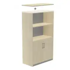 KIT STORE 156x90x45 ARMARIO DE MELAMINA SIN TECHO HAYA/PUERTAS HAYA SIN TAPA ROCADA