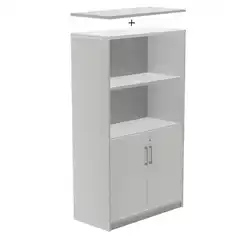 KIT STORE 156x90x45 ARMARIO DE MELAMINA SIN TECHO ALUMINIO /PUERTAS ROBLE SIN TAPA ROCADA