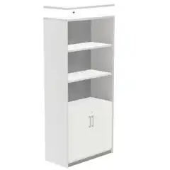KIT STORE 156x90x45 ARMARIO DE MELAMINA SIN TECHO ALUMINIO/PUERTAS ROBLE SIN TAPA ROCADA