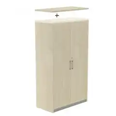 KIT STORE 156x90x45 ARMARIO DE MELAMINA SIN TECHO HAYA/PUERTAS TOTALES ROBLE SIN TAPA ROCADA