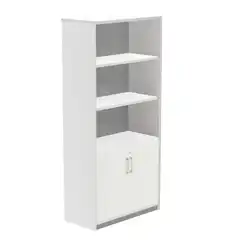 KIT STORE 195x90x45 ARMARIO MELAMINA ESTRUCTURA BLANCA/PUERTAS BLANCO ROCADA