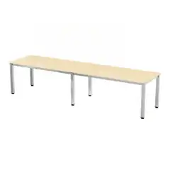 KIT MESA EXECUTIVE DOBLES 320x80 ALUMINIO / CRISTAL NEGRO ROCADA