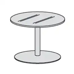 KIT MEETING MESA DIAMETRO 50X50 BLANCO / ROBLE ROCADA