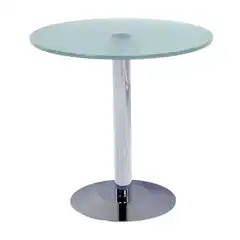 KIT MEETING MESA DIAMETRO 50X50 CROMADO / CRISTAL ROCADA