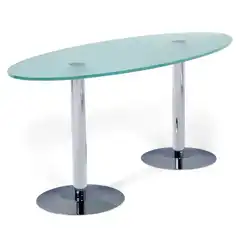 KIT MEETING MESA 115x50 CROMADO / CRISTAL ROCADA