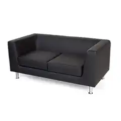 SOFÁ DOS PLAZAS NEGRO ROCADA