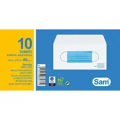 PACK DE 10 SOBRES SAM PARA MASCARILLAS 666037 EXA_37485
