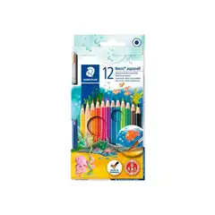 Material STAEDTLER LAPICES DE COLORES NORIS AQUARELL -ESTUCHE 12U + PINCEL 144 10NC12 