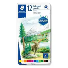 Material LAPICES STAEDTLER 146 DESIGN JOURNEY 12 COLORES CAJA METAL 146CM12